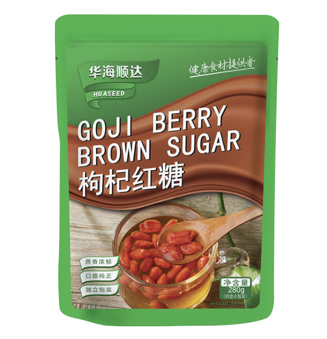 HHSD Goji Berry Brown Sugar 280g | 华海顺达 枸杞红糖 280g