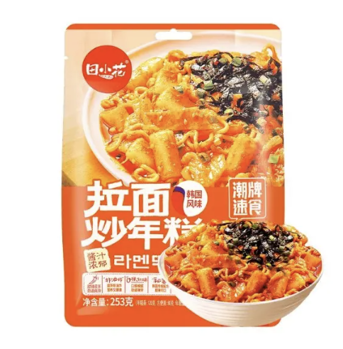 TXH Topokki Rice Cake With Ramen Sweet & Spicy Flavor 253g | 田小花 拉面炒年糕 甜辣味 253g