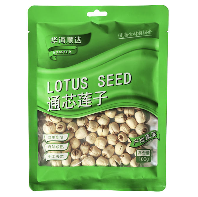 HHSD Lotus Seed 100g | 华海顺达 精选通芯莲子 100g