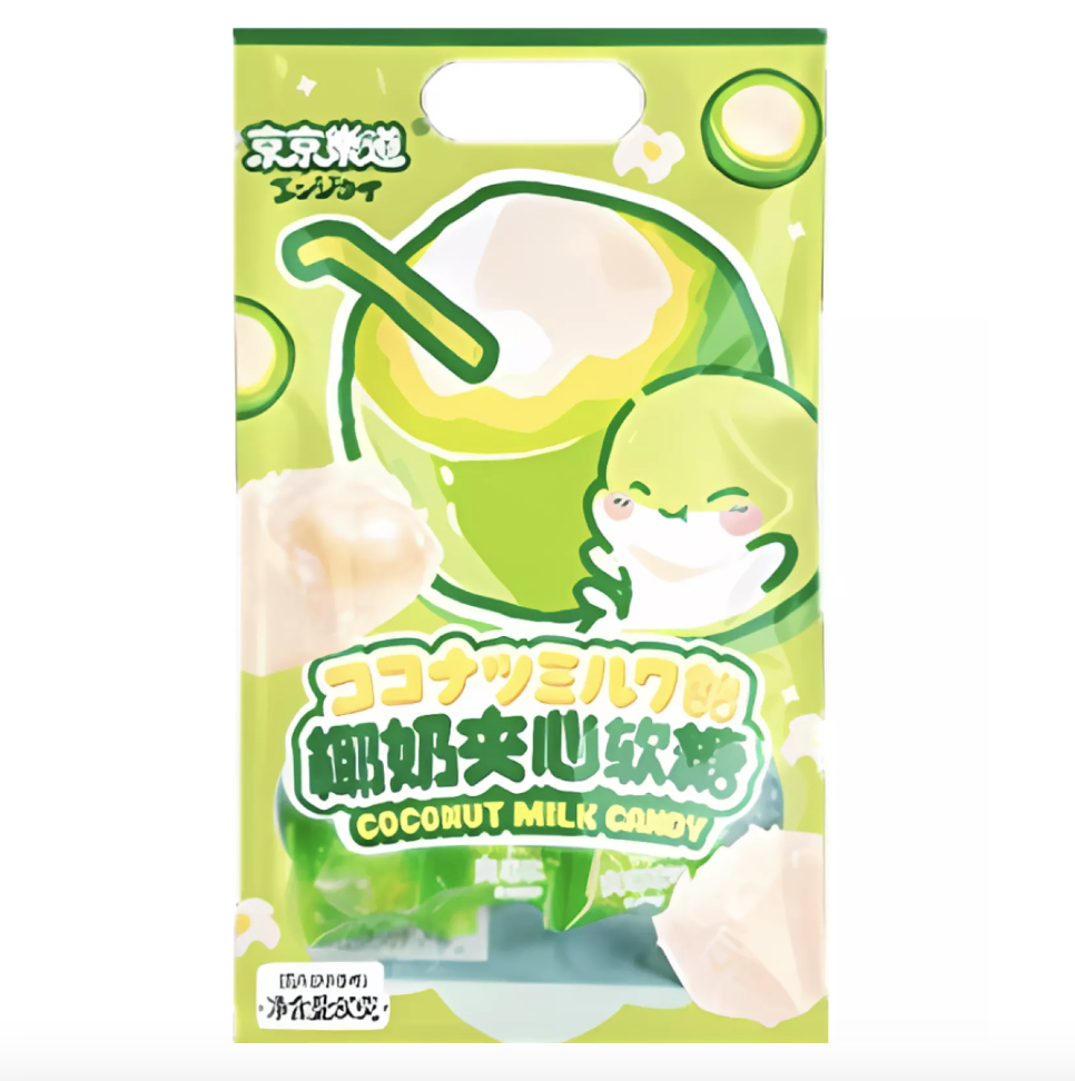 JJLD Soft Candy Coconut Milk Flavor 80g | 京京乐道 椰奶夹心软糖 80g