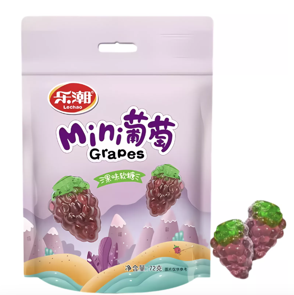 LC Soft Candy Grape Flavor 72g | 乐潮 果味迷你软糖 葡萄味 72g