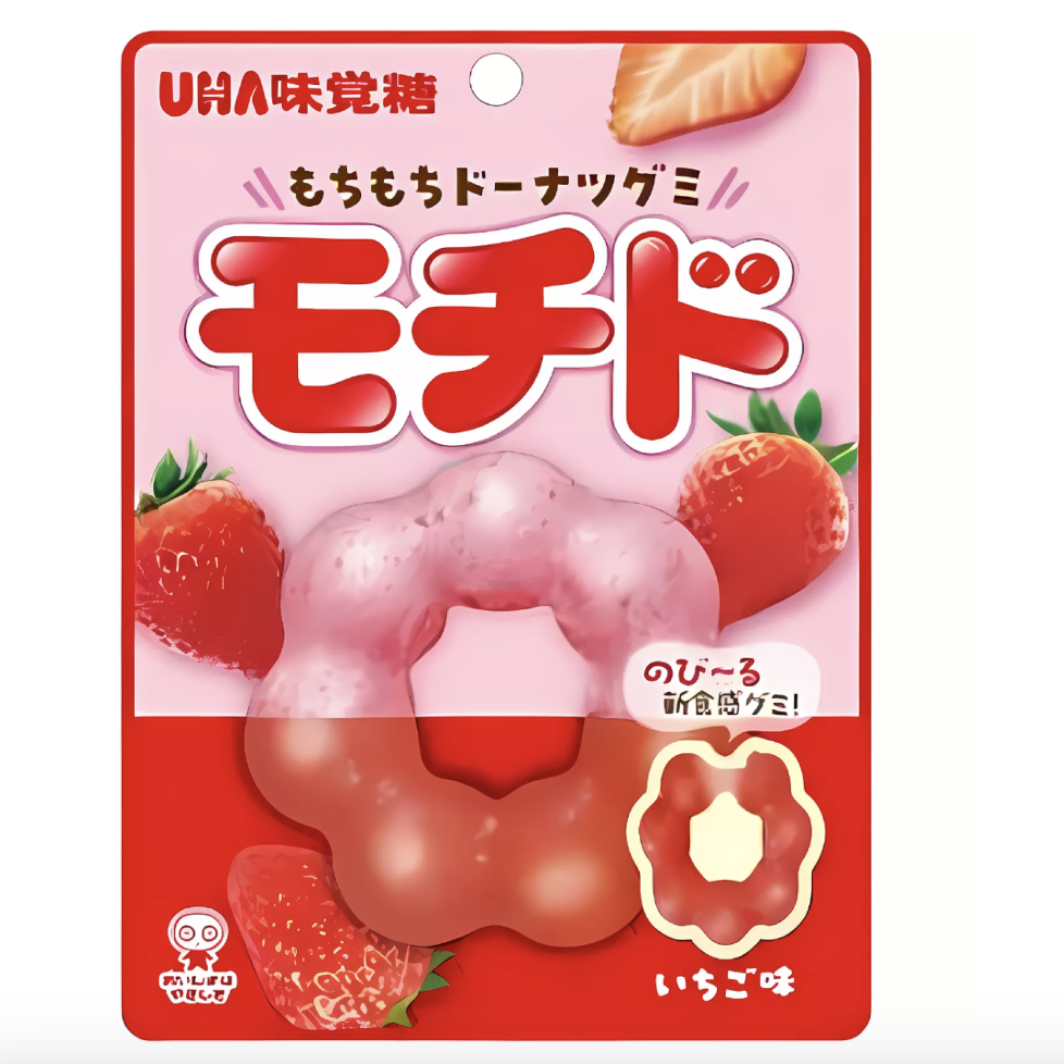 UHA Chewy Donut Gummy Strawberry Flavor 40g | 味觉糖 甜甜圈软糖 草莓味 40g