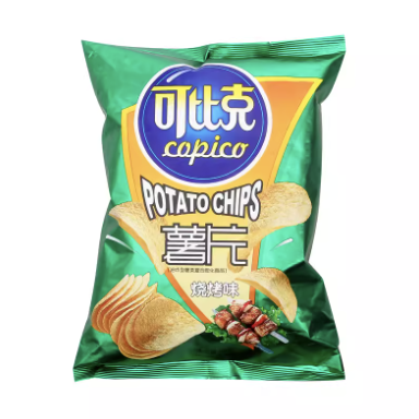 CAPICO Potato Chips BBQ Flavor 65g | 可比克 纯切薯片 滋香烧烤味 65g