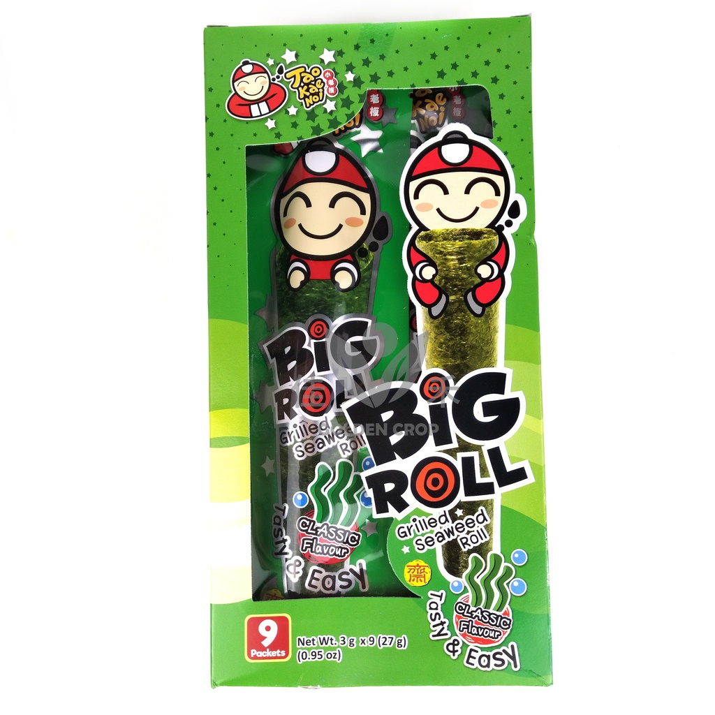 TNK TAOKAENOI Big Roll Original 3g*9/unit | 泰国小老板 海苔大卷 原味 3g*9/盒