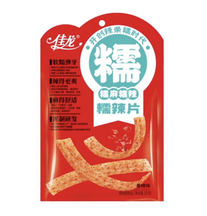 JL Spicy Beancurd Slice 102g | 佳龙 糯辣片 香辣味 102g