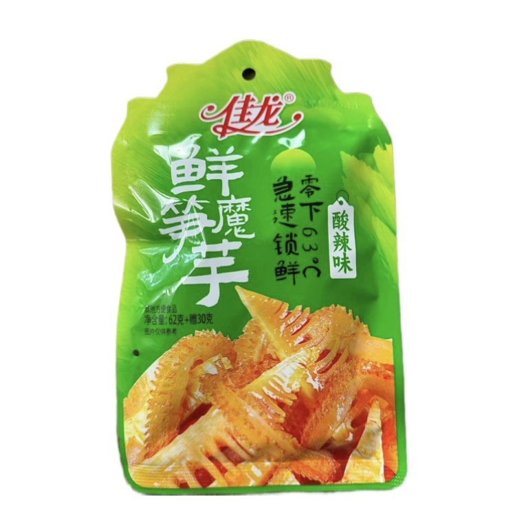 JL Fresh Bamboo Shoots & Konjac Sour Spicy Flavor 92g | 佳龙 鲜笋魔芋 酸辣味 92g