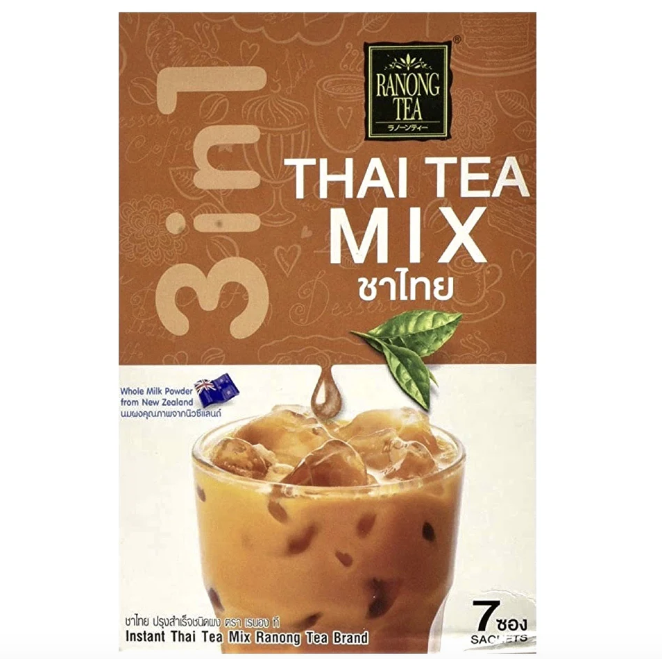 RANONG TEA 3 In 1 Instant Thai Tea Mix 154g | RANONG TEA 速溶泰式混合奶茶 154g