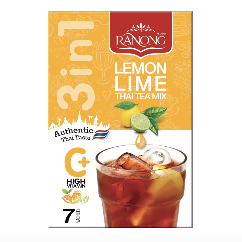 RANONG TEA 3 In 1 Instant Lemon Lime Thai Tea Mix 175g | RANONG TEA 速溶泰式柠檬茶 175g