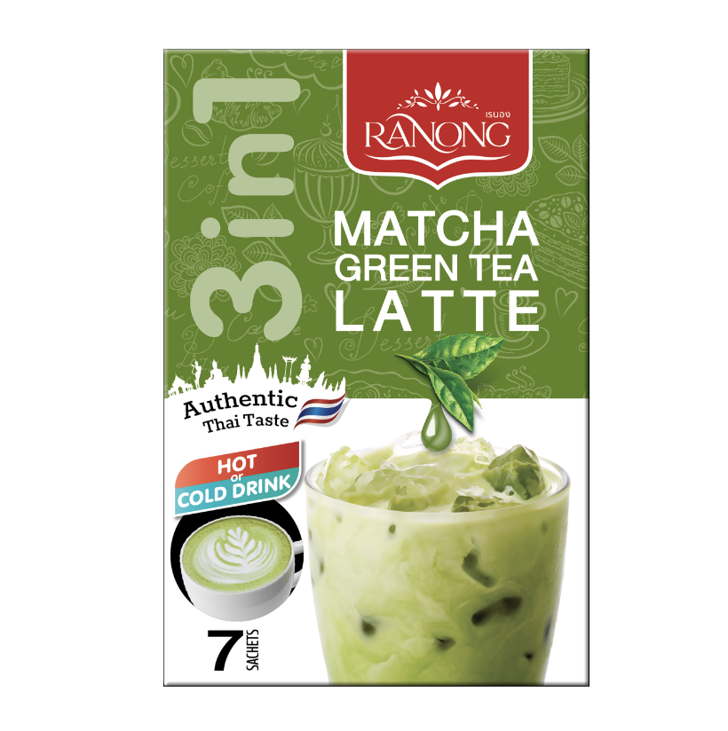 RANONG TEA 3 In 1 Instant Matcha Green Tea Latte 119g | RANONG TEA 速溶抹茶拿铁 119g