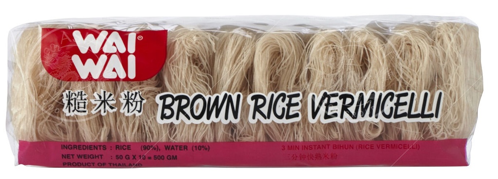 Wai Wai Brown Rice Vermicelli 500g | Wai Wai 快熟糙米粉 500g