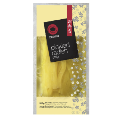 OBENTO Pickled Radish Strips 350g | OBENTO 寿司萝卜条 350g