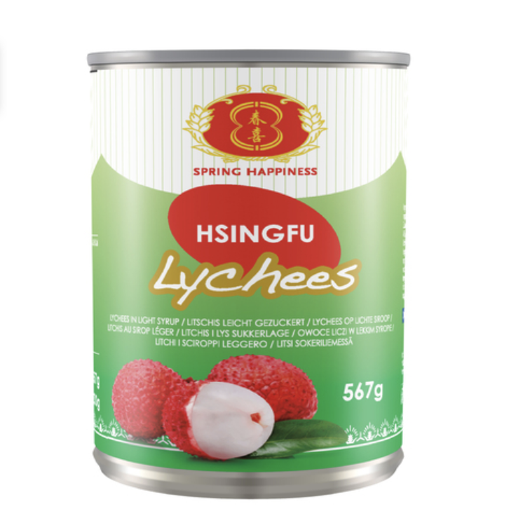 SPRING HAPPINESS Lychee In Light Syrup 567g | 春喜 糖水荔枝罐头 567g