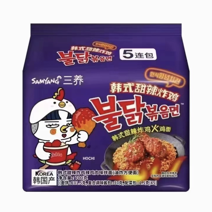 KR Samyang Hot Chicken Ramen Sweet & Spicy Fried Chicken Flavor 140g | 三养 辣鸡面  甜辣炸鸡味 140g