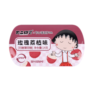 BEKD Sugar Free Peppermint Candy Rose Lychee Flavor 14g | 不二口袋 无糖薄荷糖 玫瑰荔枝味 14g