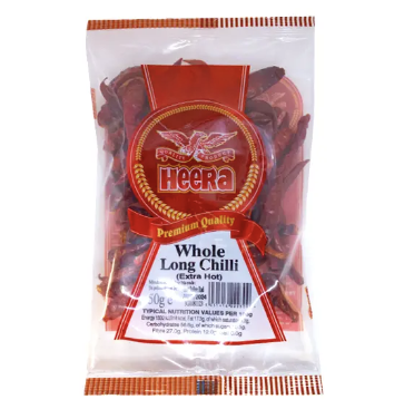 ASEA HEERA Chili Whole Long Extra Hot 50g | HEERA 干辣椒 整 超级辣 50g