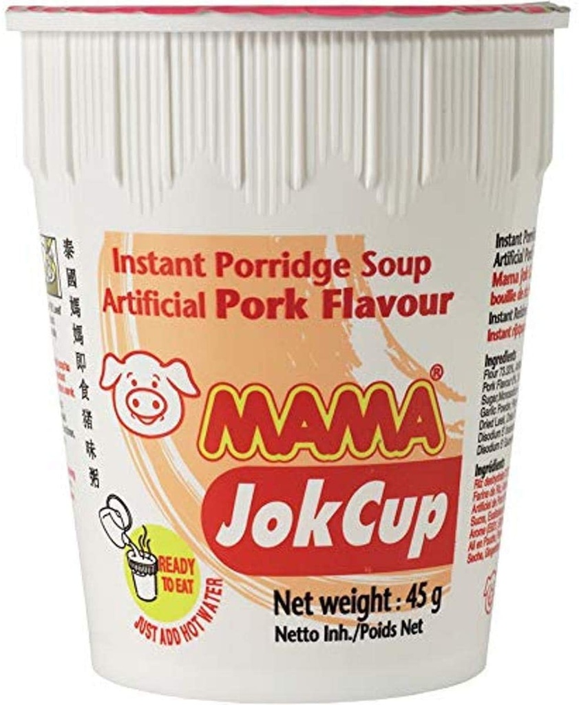  MAMA Rice Porridge Pork (Jok Cup) 45g | MAMA 速食粥 猪肉味 (Jok Cup) 45g