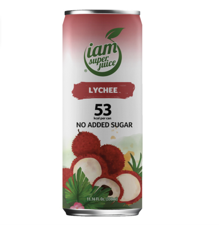 IAM Lychee Drink No Sugar 330ml丨IAM 荔枝饮料 330ml