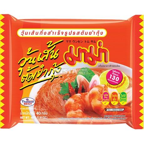 MAMA Bean vermicelli Tom Yam Flv 40g | 妈妈牌 冬阴功绿豆粉丝 40G