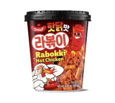 DELIEF Rabokki Rice Cake With Ramen Cup Hot Chicken Flavor 165g | DELIEF 拉面炒年糕 火鸡味 165g