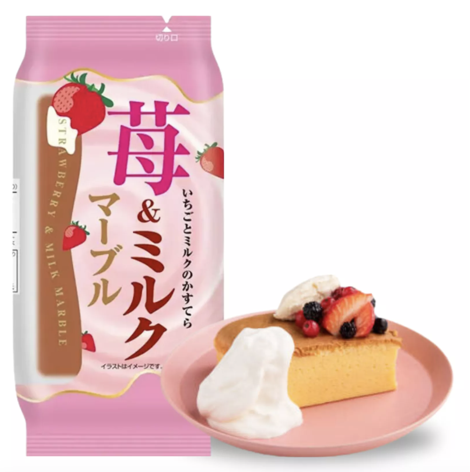 SWEET FACTORY Castella White Strawberry Flavor 90g | SWEET FACTORY 长崎蛋糕 白草莓味 90g