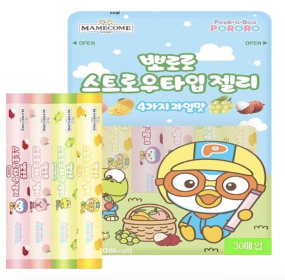 MAMECOME Pororo Jelly Straw 200g | MAMECOME 吸吸果冻 200g