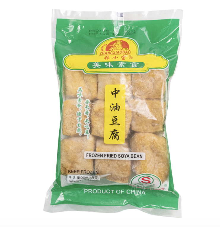 ZXB Frozen Fried Bean Curd 200g | 张小宝 冷冻油豆腐 200g