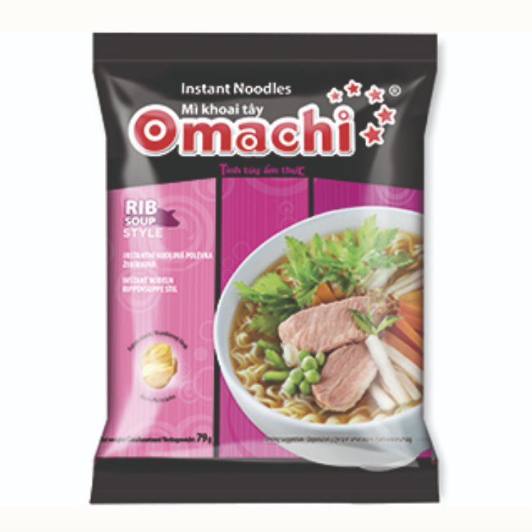 OMACHI Instant Noodle Rib Soup Flavor 79g | OMACHI 猪排汤面 79g