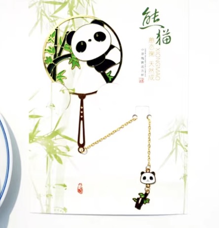 Creative Souvenir Panda Bamboo Hollow Bookmark /pcs | 创意熊猫镂空书签 /pcs