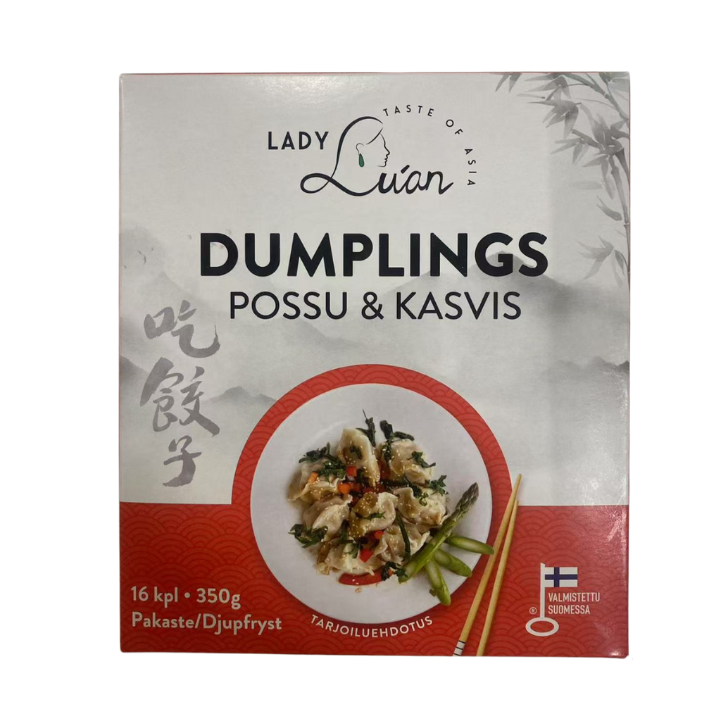 FI Lady Luan Dumpling Pork Vegetable Flavor 350g | 芬兰产 饺子 猪肉蔬菜味 350g