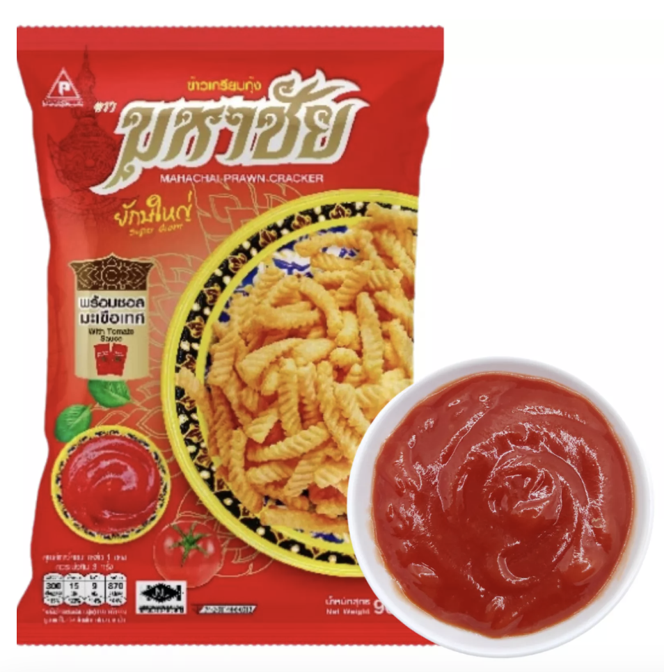 MAHACHAI Crispy Cracker With Tomato Sauce 90g | MAHACHAI 虾条 含番茄酱 90g