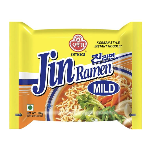 KR OTTOGI Jin Ramen Mild 120g | 韩国 OTTOGI 金拉面 微辣味 120g