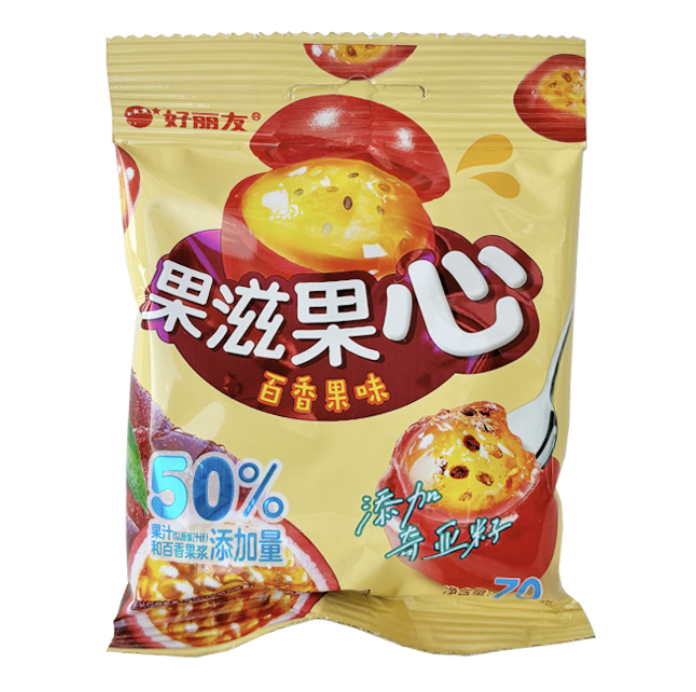 ORION Candy Passion Flavor 70g | 好丽友 果滋果心 百香果味 70g