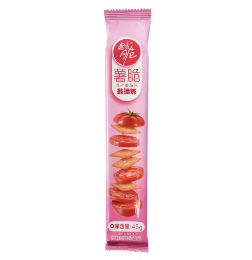 QQ KZC Crispy Potato Crackers Chicken Tomato Flavor 35g | 洽洽 喀吱脆 薯脆饼干 鸡汁番茄味 35g