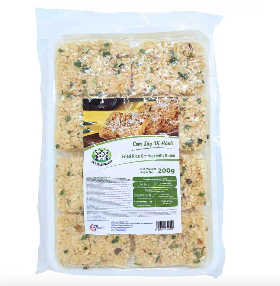 DOUBLE PANDA Fried Rice Crackers Onion Flavor 200g | DOUBLE PANDA 炒米饼 香葱味 200g