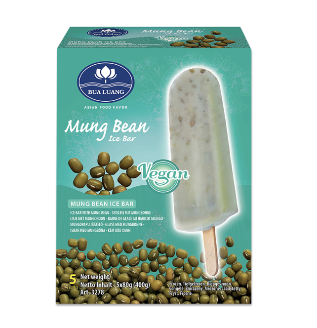 BUA LUANG Ice Bar With Mung Bean 5*80g | BUA LUANG 绿豆冰棒 5*80g