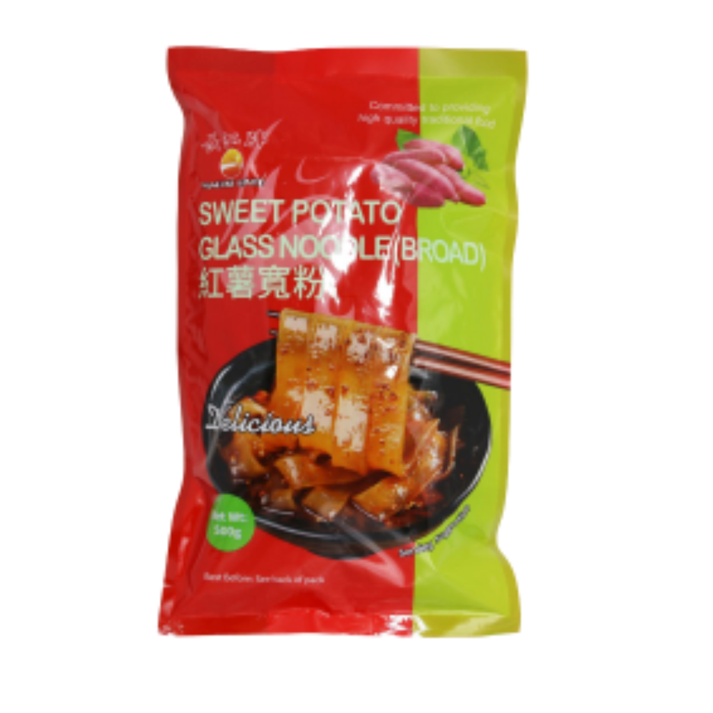 ZW Sweet Potato Noodle Wide 1.5cm 400g | 正文 红薯宽粉 拉皮 1.5cm 400g