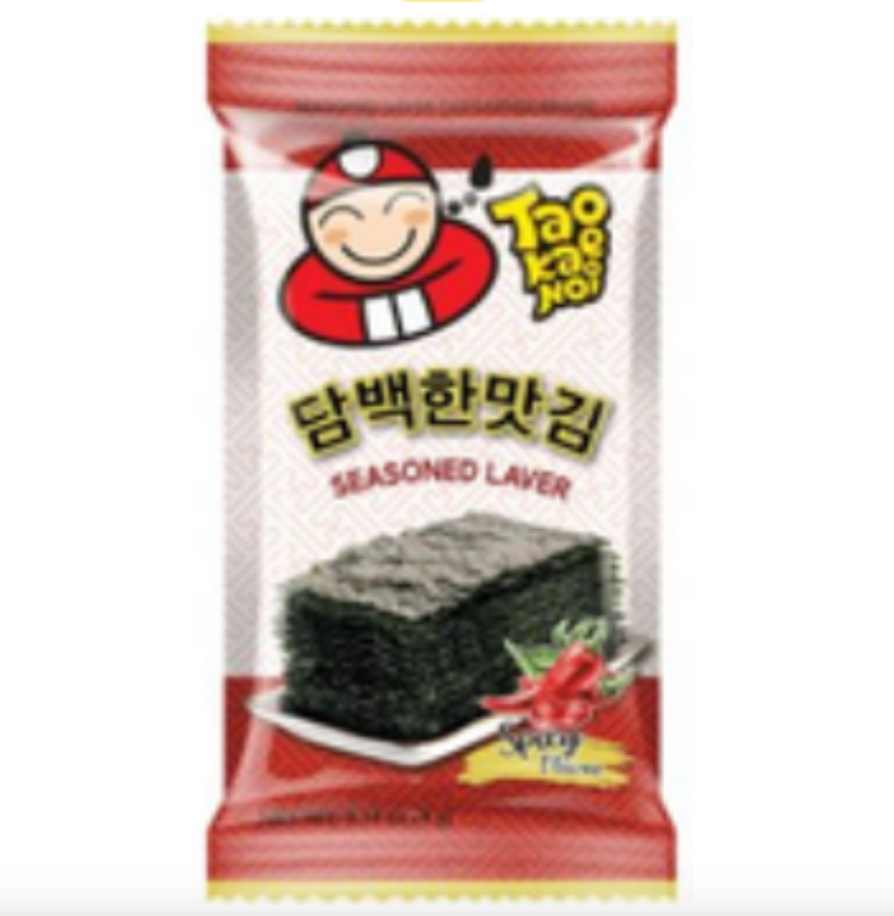 TAOKAENOI Laver Seaweed Snack Spicy Flavor 4g | 小老板 紫菜零食 辣味 4g