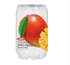 OKF Sparkling Drink Apple Mango Flavor 350ml｜OKF 气泡水 苹果芒果味 350ml