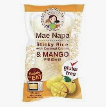 MAE NAPE Steamed Sticky Rice Cake Coconut Cream Mango Flavor 80g | MAE NAPE 芒果糯米糕 80g