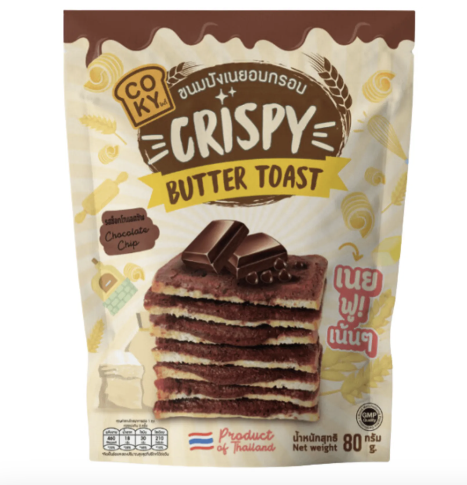 TH COKY Crisp Butter Toast Chocolate Flavor 80g | COKY 黄油面包片 巧克力味 80g