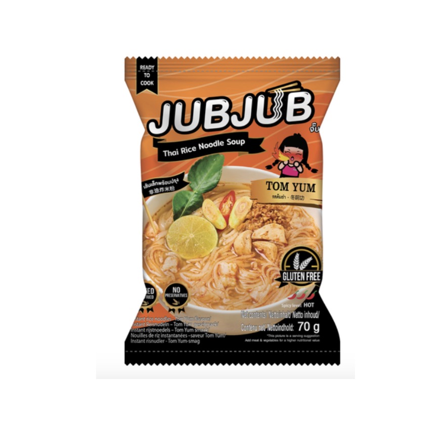 JUB JUB Instant Rice Noodle Tom Yum Flavor 70g | JUB JUB 即食泰式米粉 冬阴功味 70g