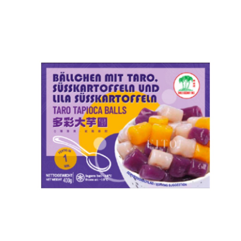 TCT Frozen Taro Tapioca Ball Mixed 400g | TCT 多彩大芋圆 400g