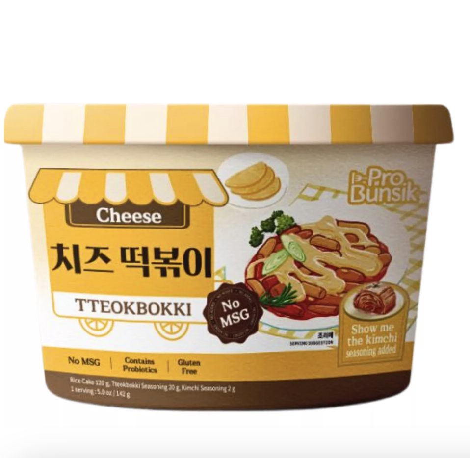 KR PROBUNSIK Tteokbokki Cheese Flavor Bowl 142g | PROBUNSIK 辣炒年糕 芝士味 碗装 142g
