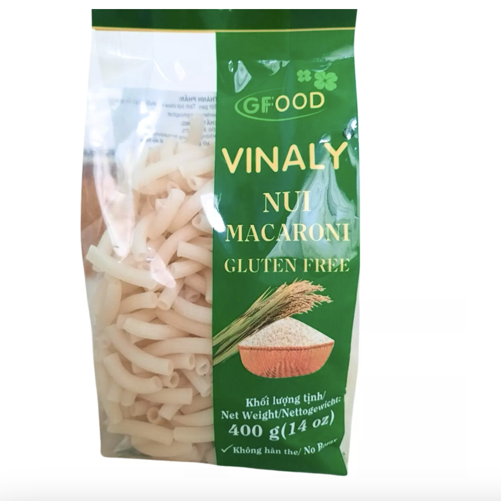 VINALY Rice Pasta Nui Gao Ong Trang 400g | VINALY 大米通心粉 400g