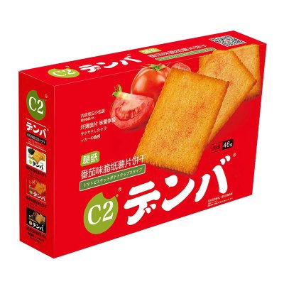 C2 Crispy Thin Biscuit Tomato Flavor 46g | C2 超薄酥脆饼干 浓香番茄味 46g
