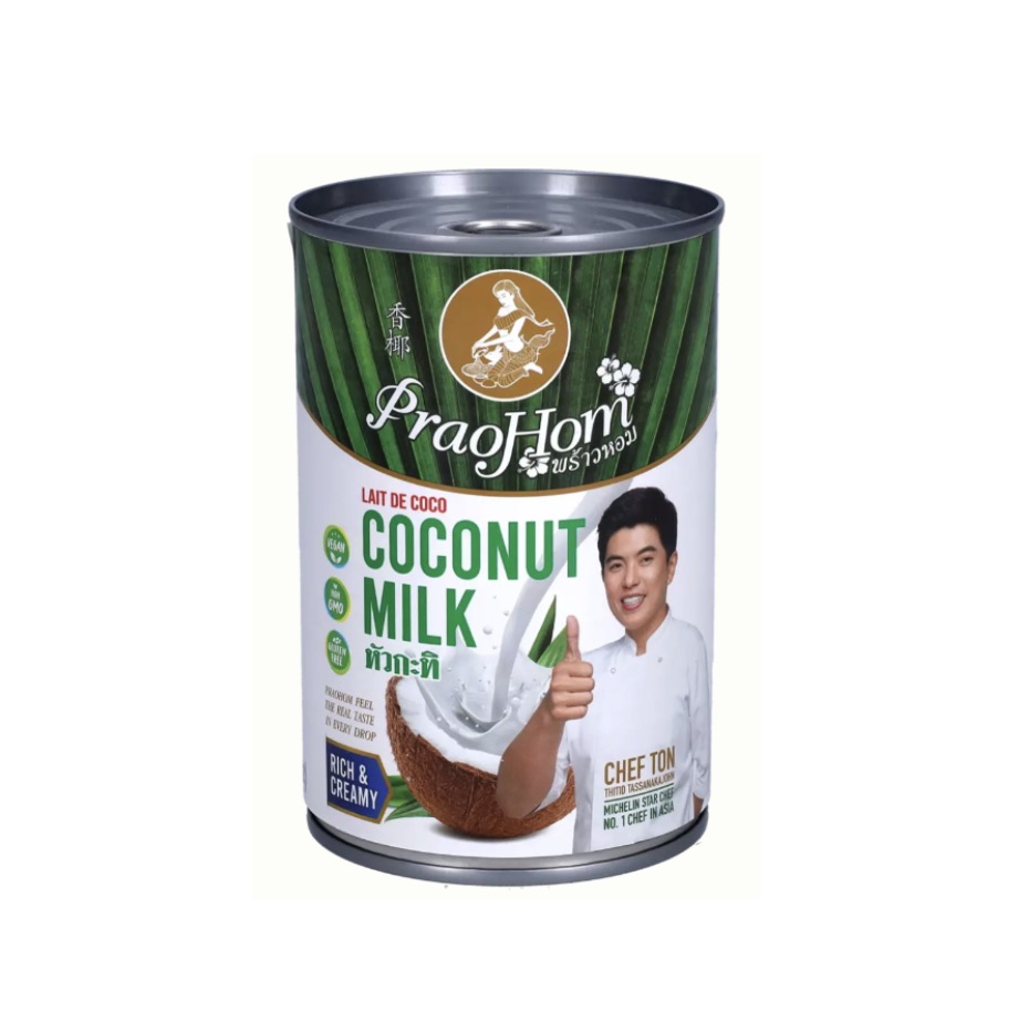 PRAO HOM Coconut Milk In Tin 17%-19% Milkfat 400ml | PRAO HOM 椰浆 400ml
