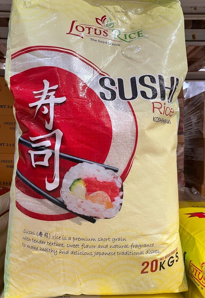 Lotus brand Vietnam Sushi rice 20kg | 莲花牌 越南 寿司米 20kg