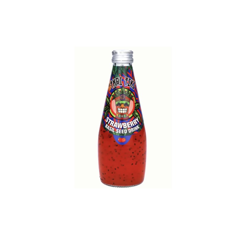 THAI TIKI Basil Seed Drink Strawberry Flavor 290ml | THAI TIKI 罗勒籽草莓汁 290ml
