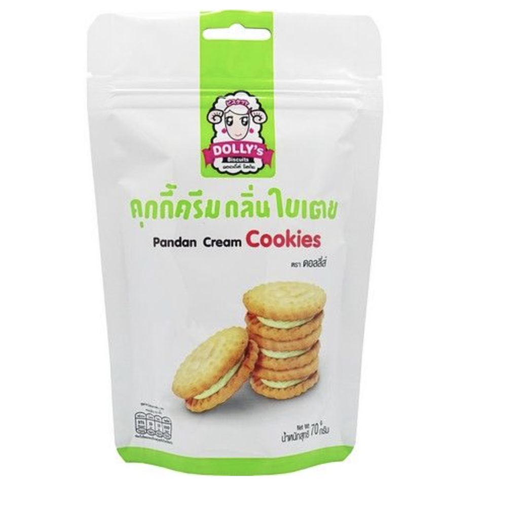 DOLLY’S Biscuit Pandan Cream Flavor 70g | DOLLY’S 夹心饼干 香兰奶油味 70g
