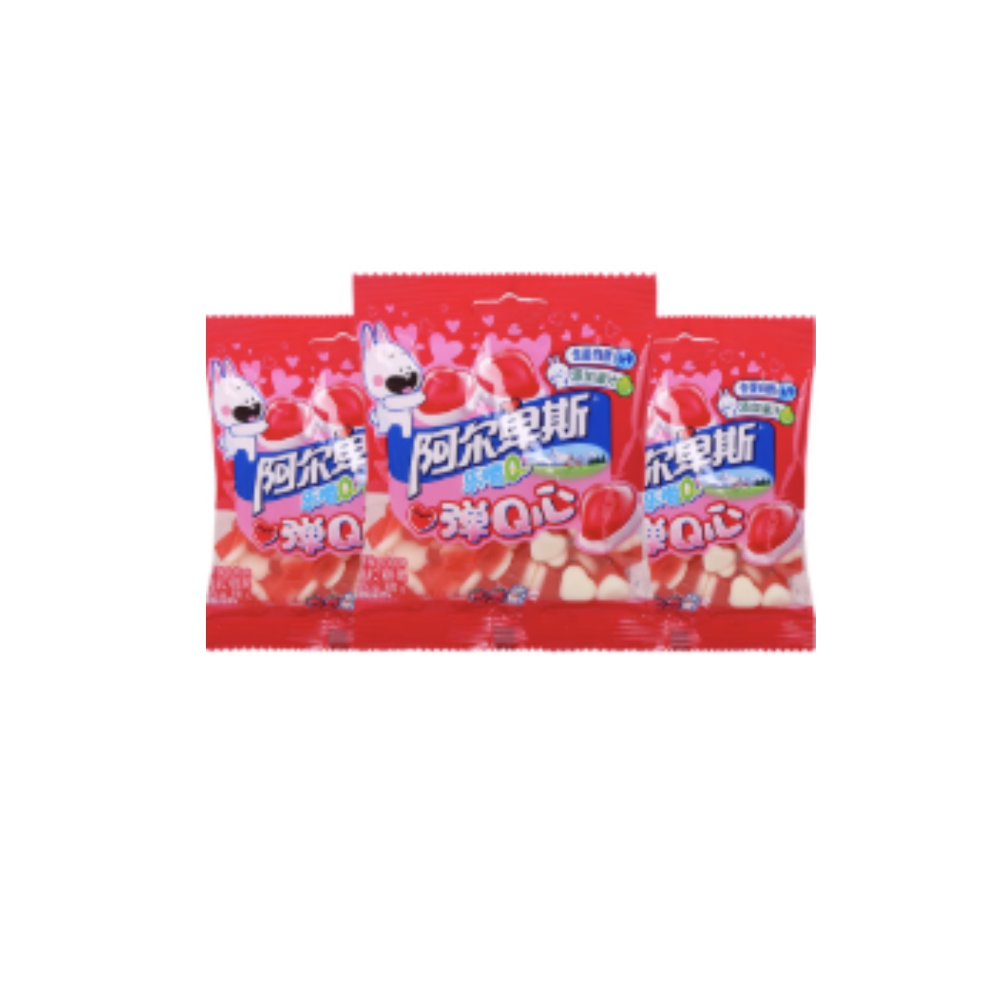 ALPENLIEBE Soft Candy Strawberry Flavor 60g | 阿尔卑斯 弹Q心软糖 草莓味 60g